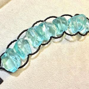 Blue crystal stone stretchy bracelet jewelry